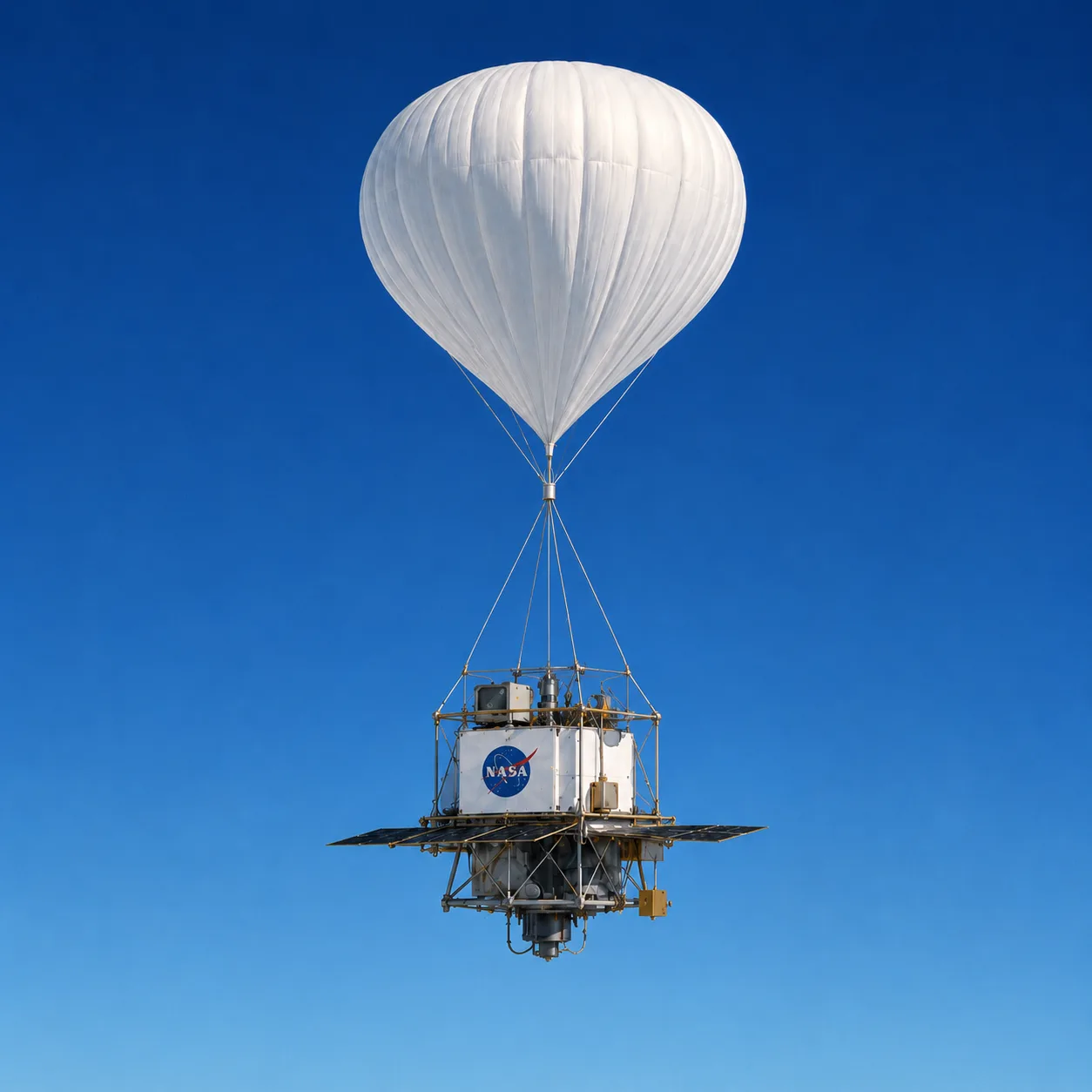 A second balloon-borne instrument platform, illustrating the kind of payload NASA's balloon program carries to the upper atmosphere.